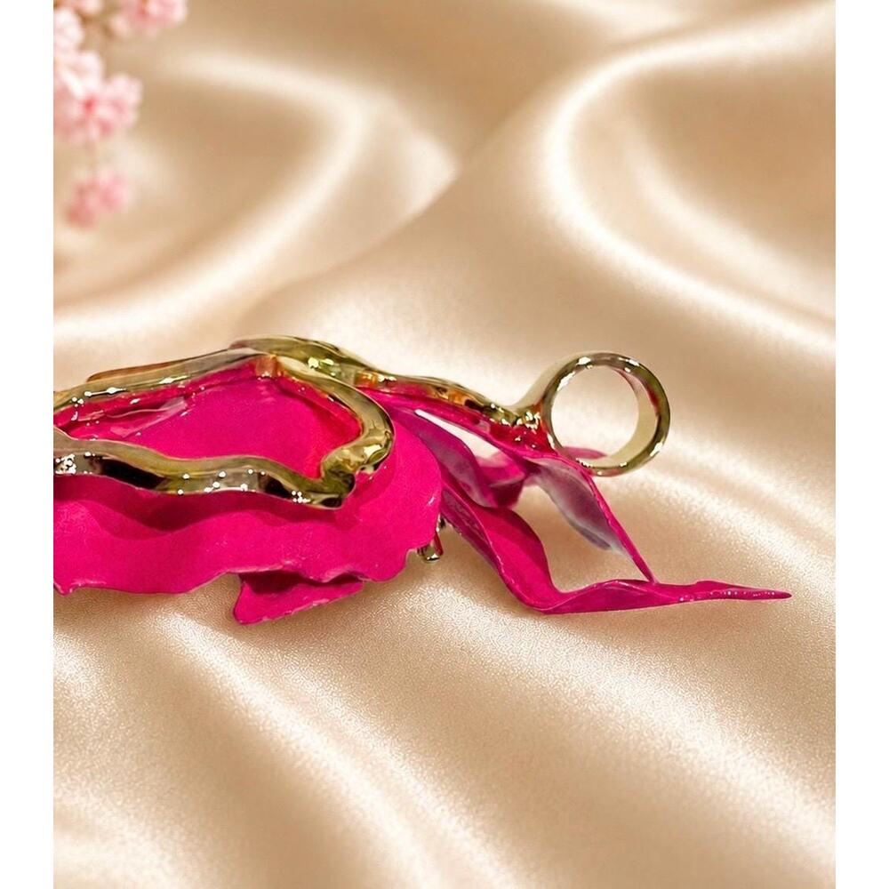 Betsey Johnson Orchid Statement Pendant Pink, Purple - Picture 11 of 13